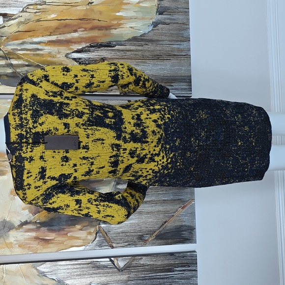 NWT $860 JO NO FUI  runway knit / sweater yellow/ blue dress. IT 42 US 6. - Picture 12 of 12